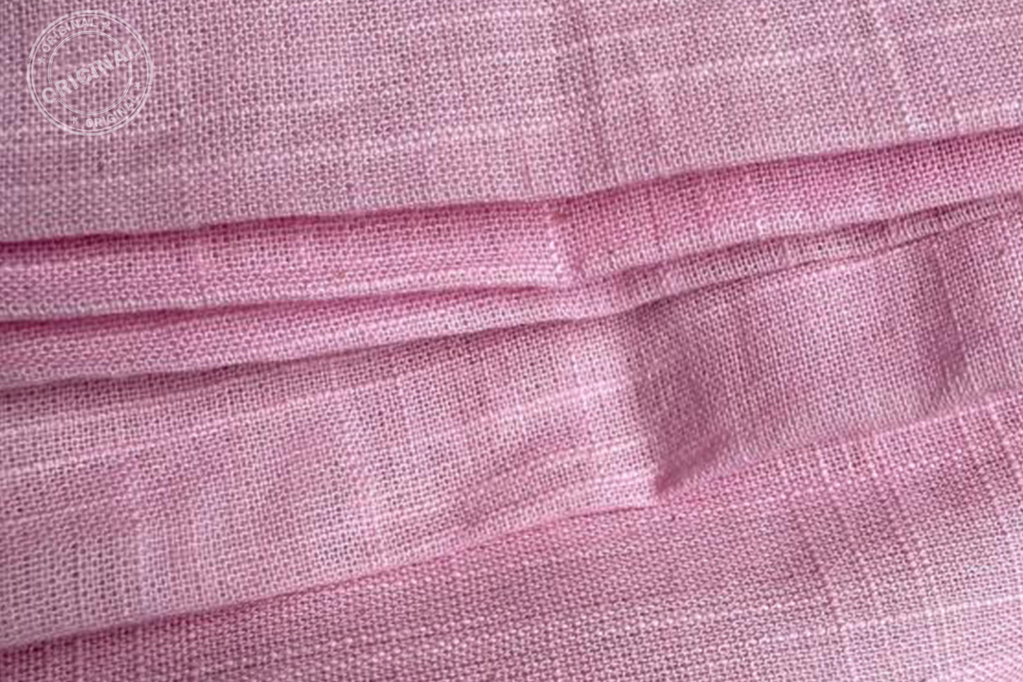Pink Slub Cotton Material for Dressmaking, Craft & Decor Fabric HF6417