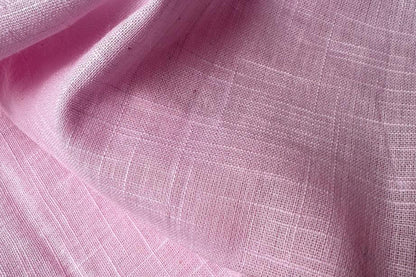Pink Slub Cotton Material for Dressmaking, Craft & Decor Fabric HF6417