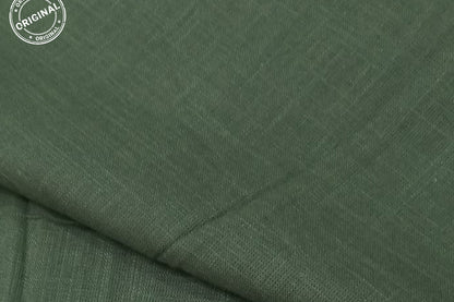 Green Slub Cotton Material for Dressmaking, Craft & Decor Fabric HF6418