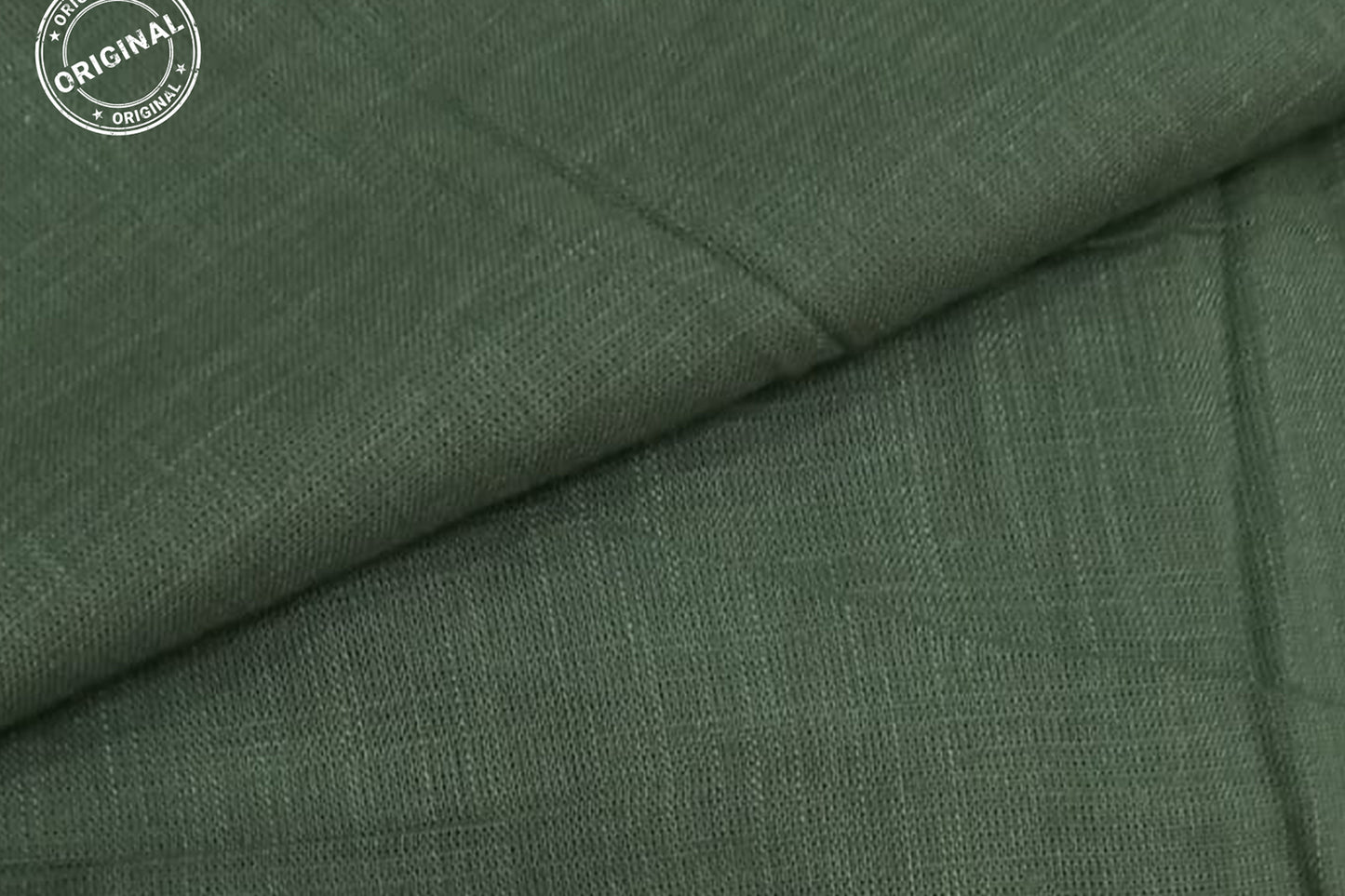 Green Slub Cotton Material for Dressmaking, Craft & Decor Fabric HF6418