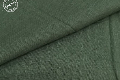 Green Slub Cotton Material for Dressmaking, Craft & Decor Fabric HF6418