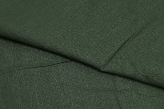 Green Slub Cotton Material for Dressmaking, Craft & Decor Fabric HF6418