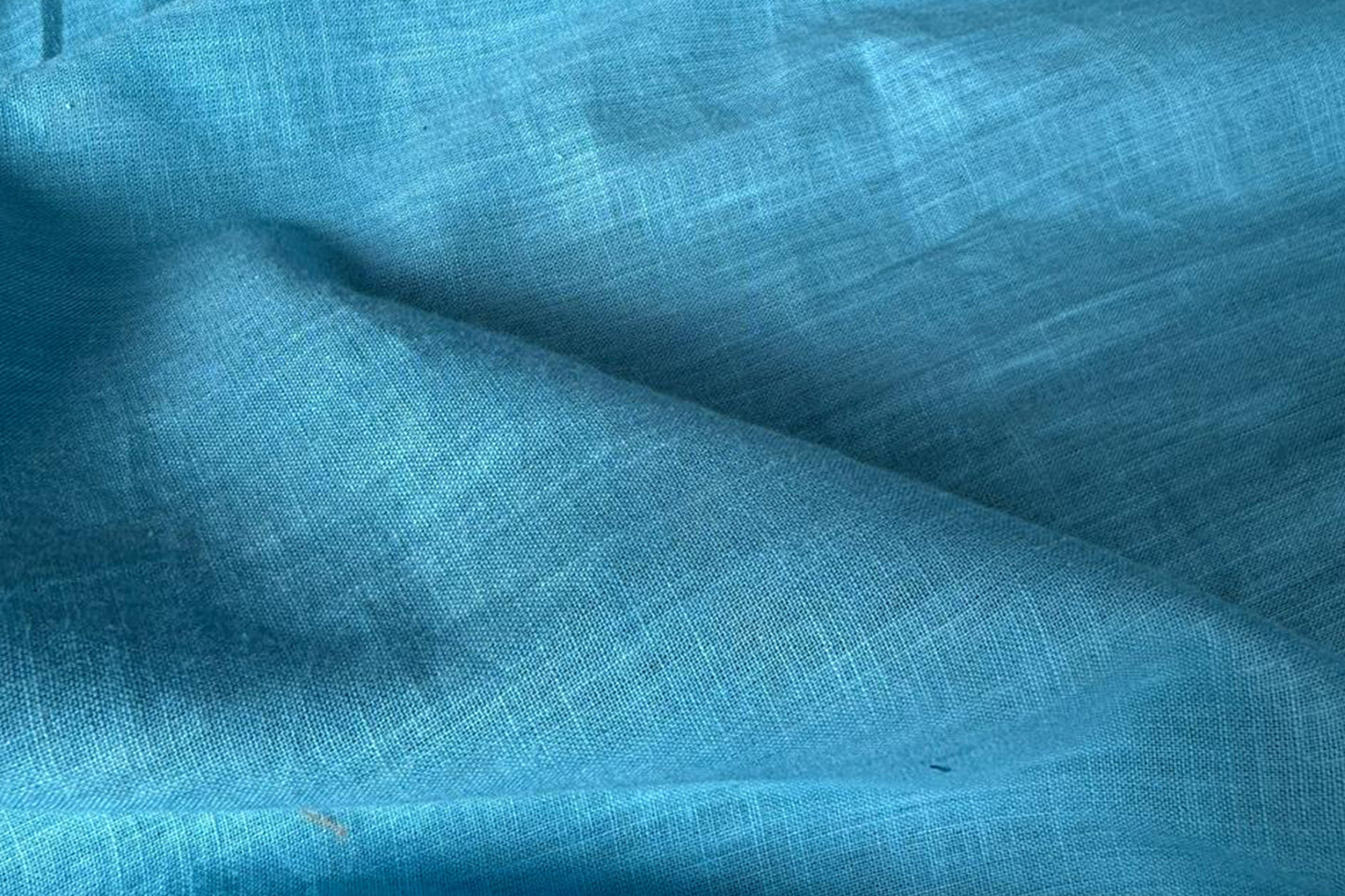 Sky Blue Slub Cotton Material for Dressmaking, Craft & Decor Fabric HF6419