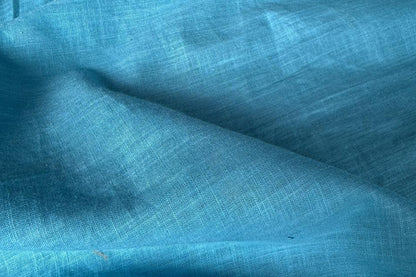 Sky Blue Slub Cotton Material for Dressmaking, Craft & Decor Fabric HF6419