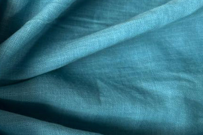 Sky Blue Slub Cotton Material for Dressmaking, Craft & Decor Fabric HF6419