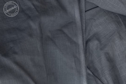 Charcoal Grey Slub Cotton Material for Dressmaking, Craft & Decor Fabric HF6420