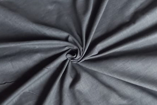 Charcoal Grey Slub Cotton Material for Dressmaking, Craft & Decor Fabric HF6420