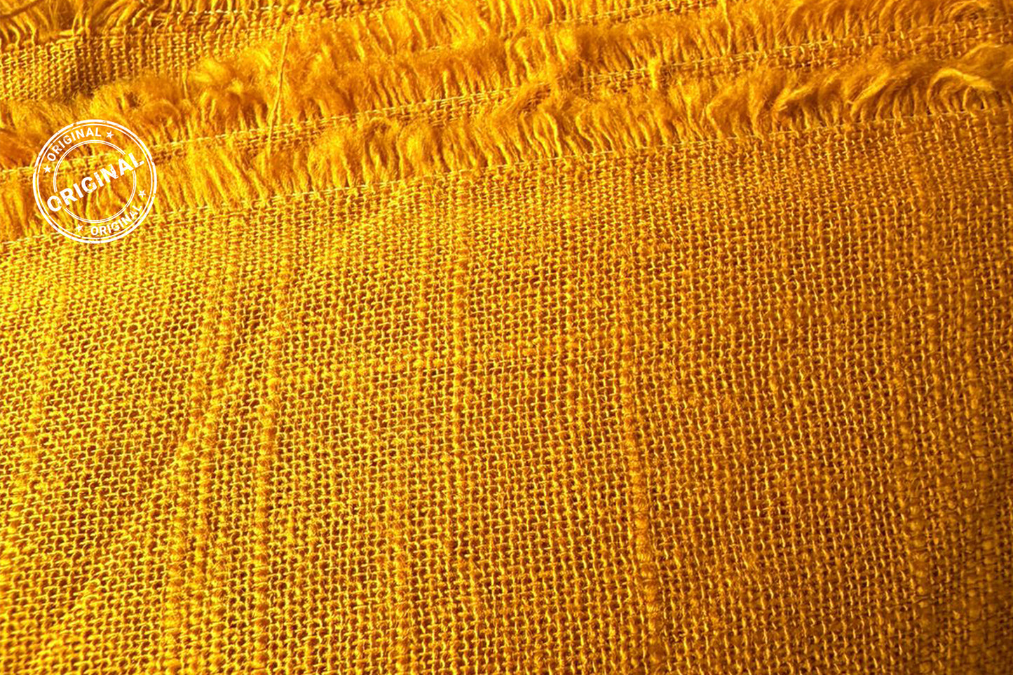 Golden Slub Cotton Material for Dressmaking, Craft & Decor Fabric HF6421