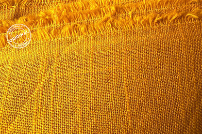 Golden Slub Cotton Material for Dressmaking, Craft & Decor Fabric HF6421
