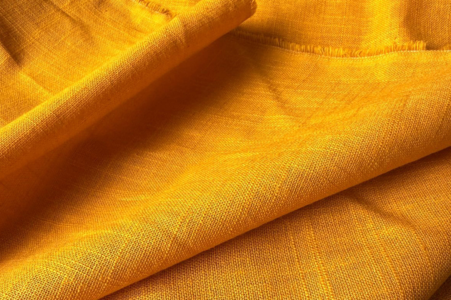 Golden Slub Cotton Material for Dressmaking, Craft & Decor Fabric HF6421