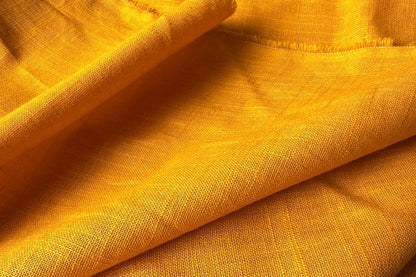 Golden Slub Cotton Material for Dressmaking, Craft & Decor Fabric HF6421