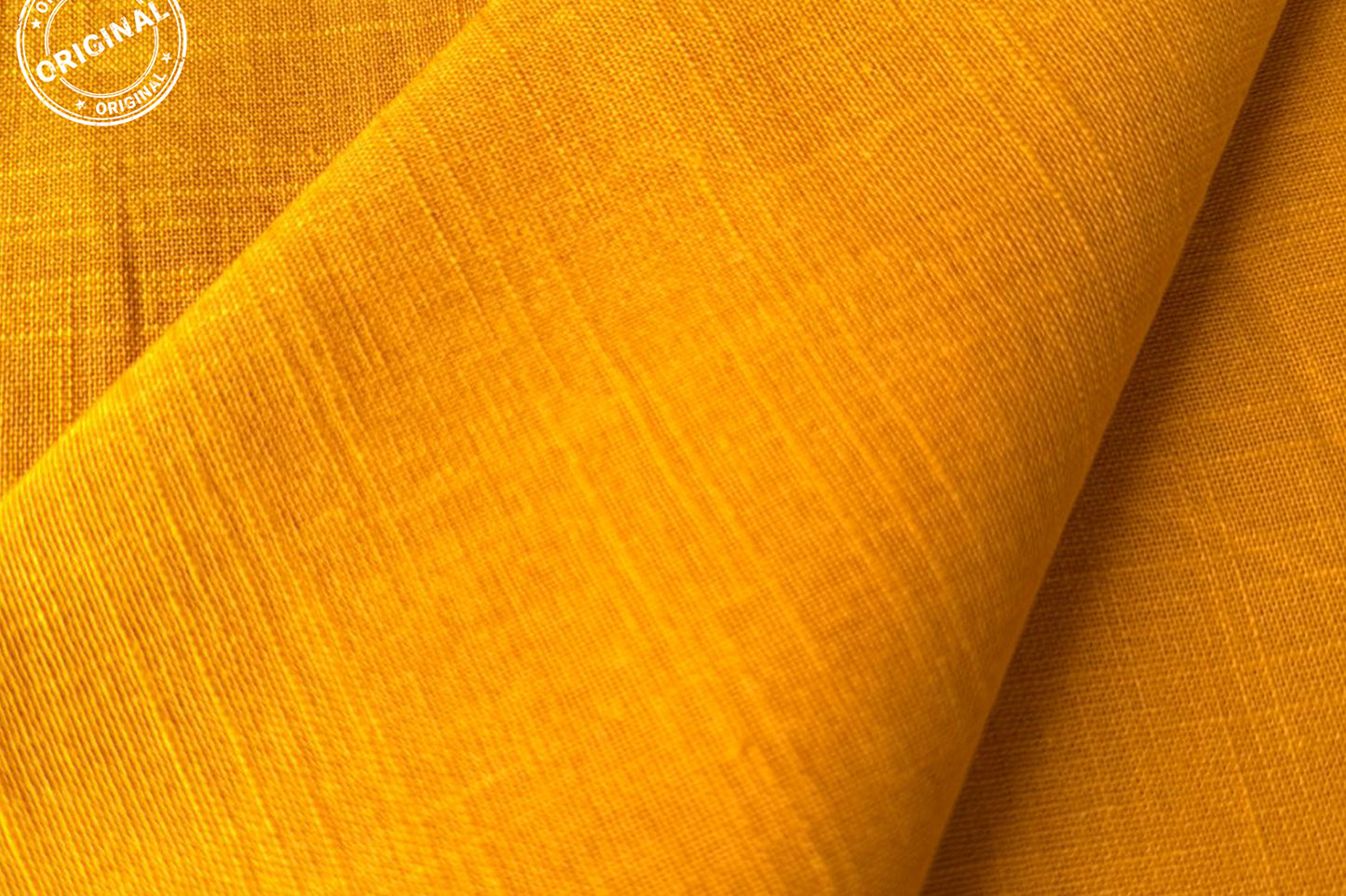 Golden Slub Cotton Material for Dressmaking, Craft & Decor Fabric HF6421