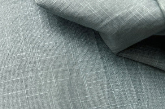 Grey Slub Cotton Material for Dressmaking, Craft & Decor Fabric HF6422