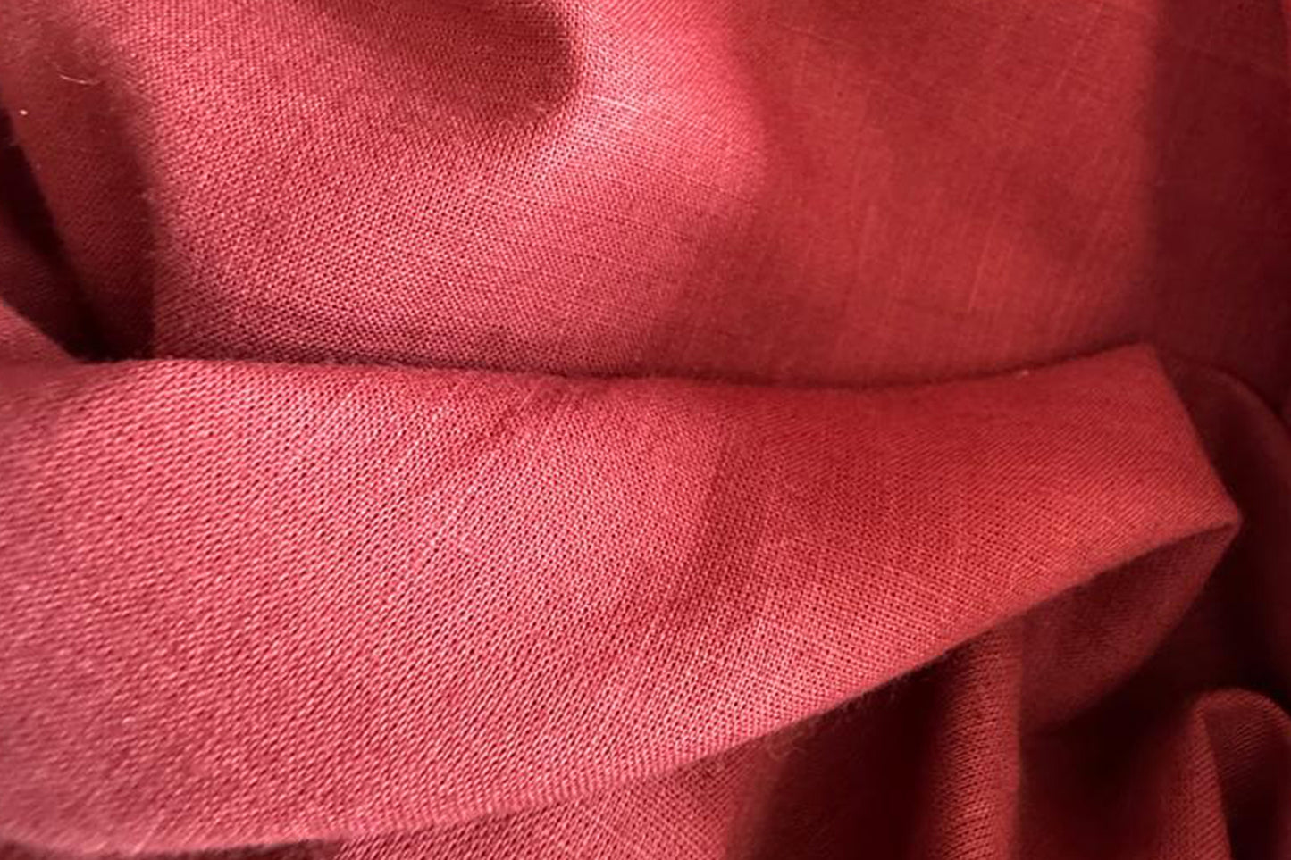 Maroon Slub Cotton Material for Dressmaking, Craft & Decor Fabric HF6423