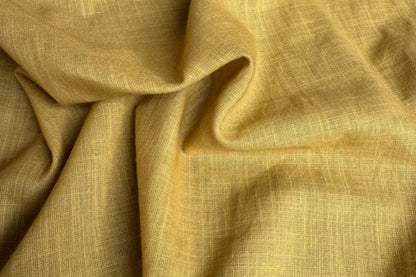 Yellow Slub Cotton Material for Dressmaking, Craft & Decor Fabric HF6424