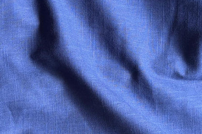 Navy Blue Slub Cotton Material for Dressmaking, Craft & Decor Fabric HF6426