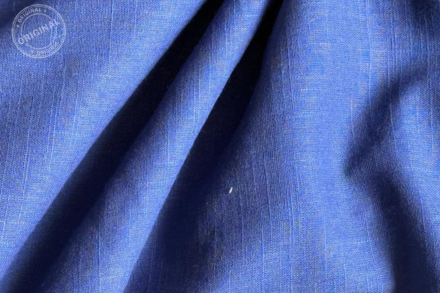 Navy Blue Slub Cotton Material for Dressmaking, Craft & Decor Fabric HF6426