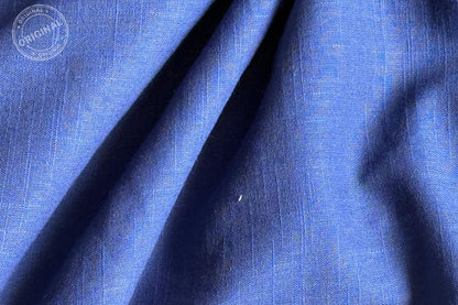 Navy Blue Slub Cotton Material for Dressmaking, Craft & Decor Fabric HF6426