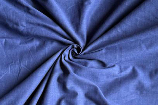 Navy Blue Slub Cotton Material for Dressmaking, Craft & Decor Fabric HF6426