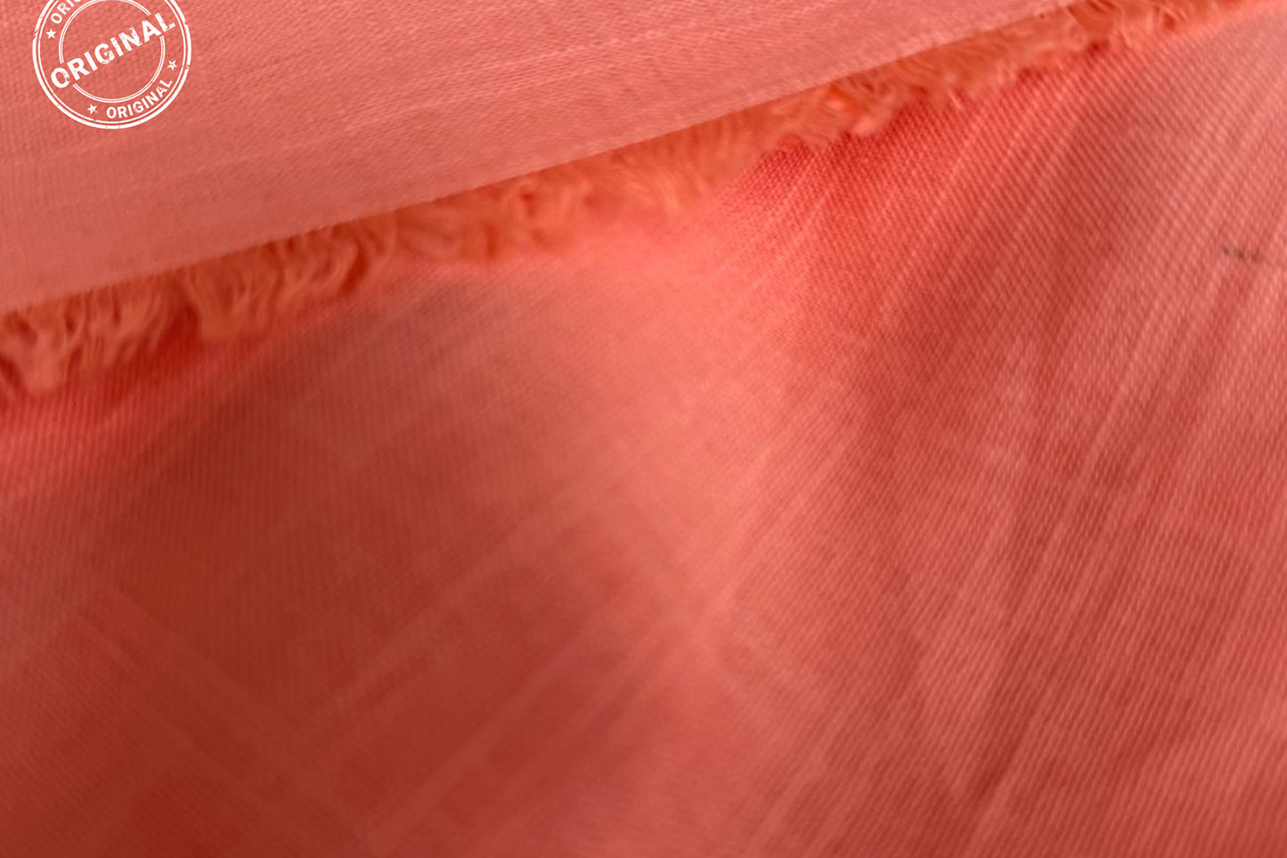 Peach Slub Cotton Material for Dressmaking, Craft & Decor Fabric HF6427