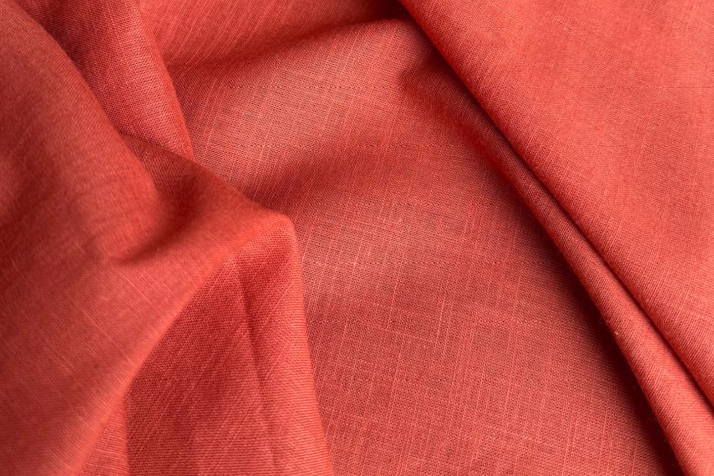 Red Slub Cotton Material for Dressmaking, Craft & Decor Fabric HF6429