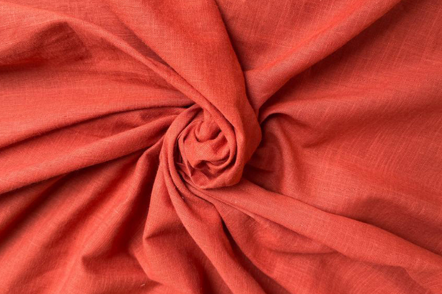 Red Slub Cotton Material for Dressmaking, Craft & Decor Fabric HF6429