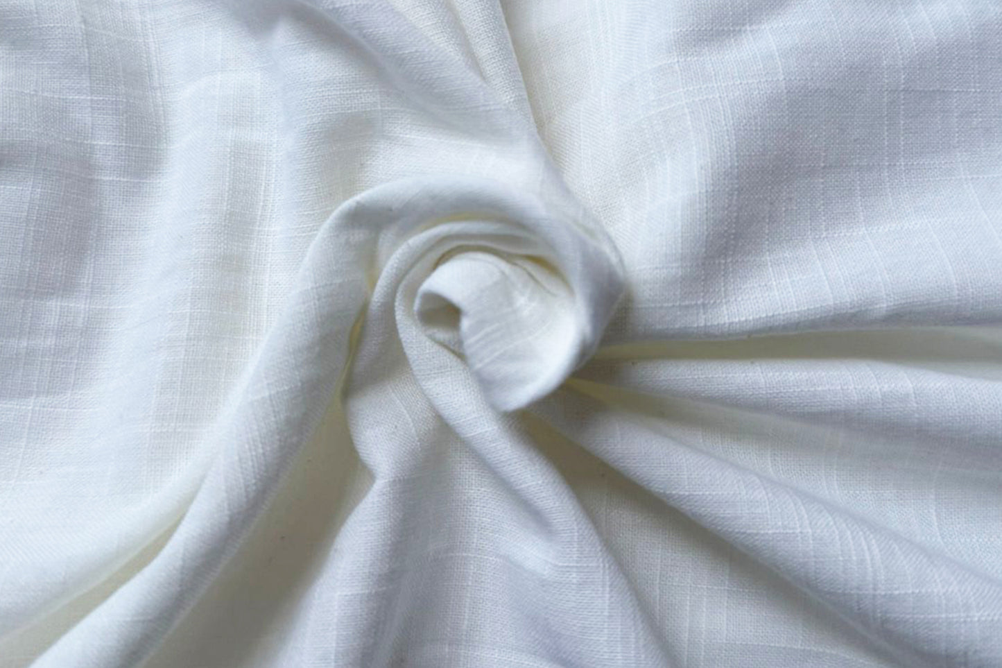 White Slub Cotton Material for Dressmaking, Craft & Decor Fabric HF6430