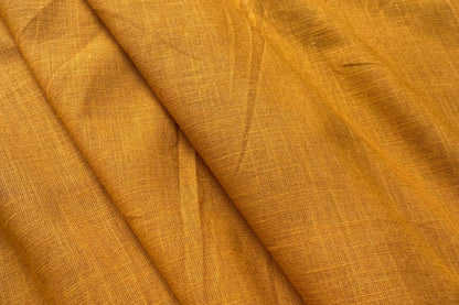 Mustard Slub Cotton Material for Dressmaking, Craft & Decor Fabric HF6431