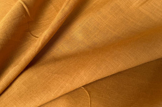 Mustard Slub Cotton Material for Dressmaking, Craft & Decor Fabric HF6431