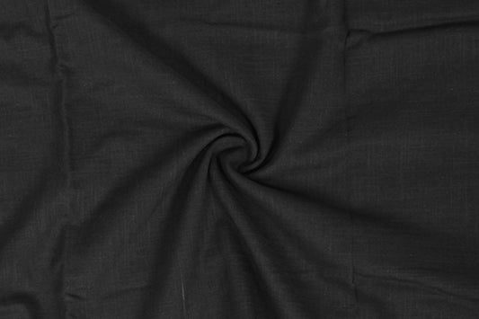 Black Slub Cotton Material for Dressmaking, Craft & Decor Fabric HF6432