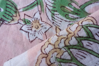 FLORAL HAND BLOCK PRINTED COTTON FABRIC-HF6437