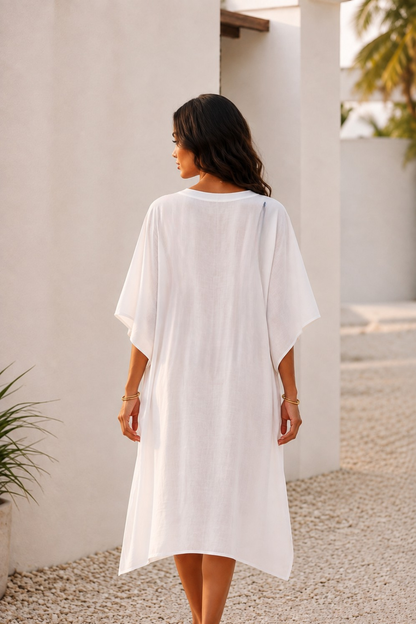 KHADI COTTON EMBROIDERY KAFTAN