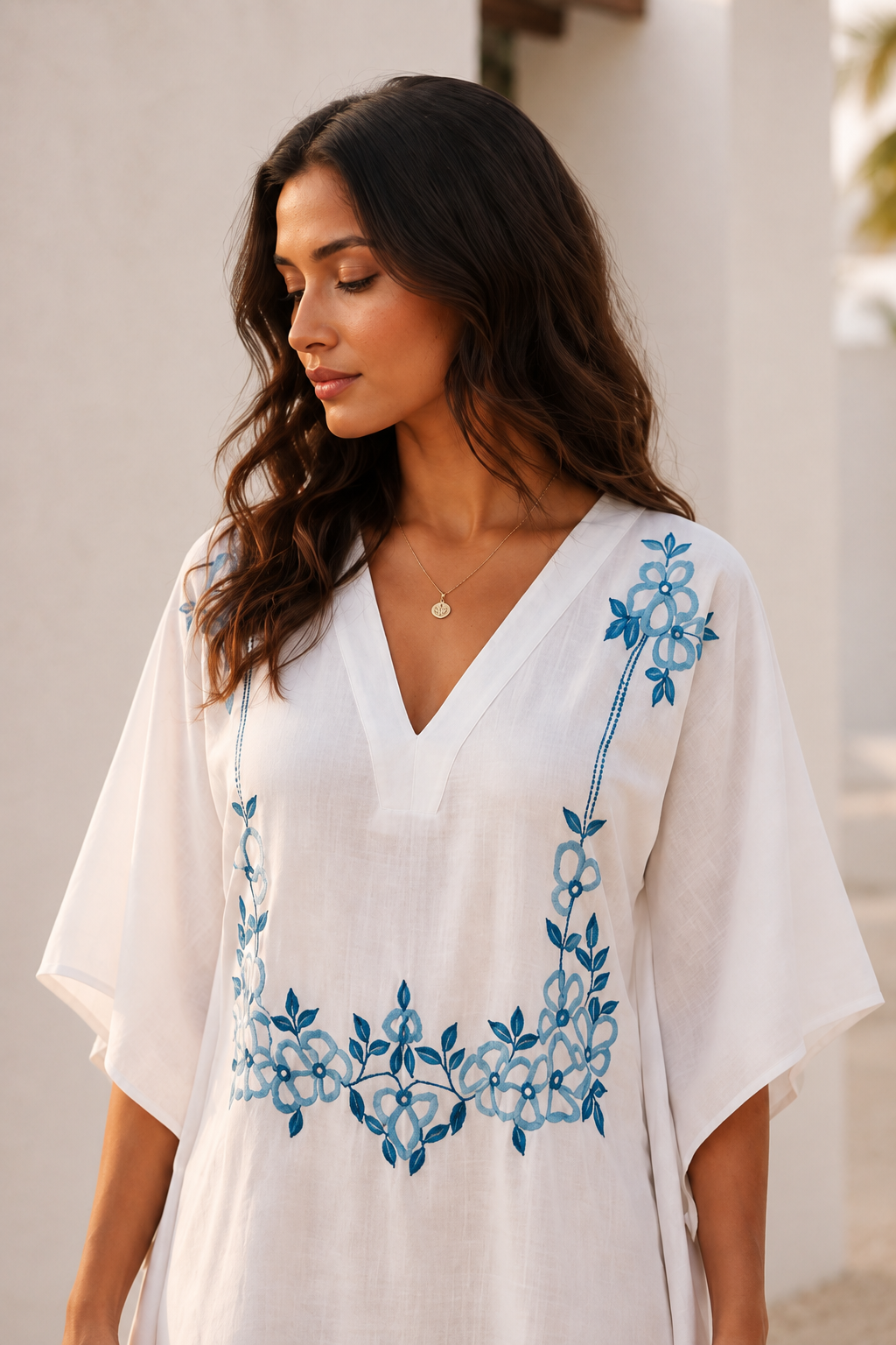 KHADI COTTON EMBROIDERY KAFTAN
