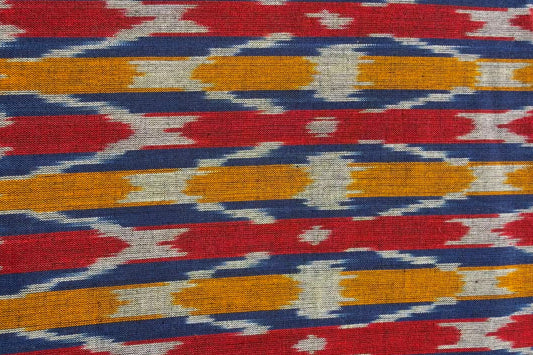 MULTICOLOR  IKAT UPHOLSTERY COTTON FABRIC-HF6455