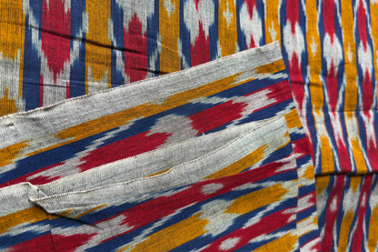 MULTICOLOR  IKAT UPHOLSTERY COTTON FABRIC-HF6455