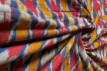 MULTICOLOR  IKAT UPHOLSTERY COTTON FABRIC-HF6455