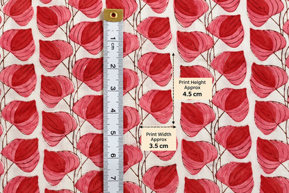 HAND BLOCK PRINTED COTTON FABRIC – RED