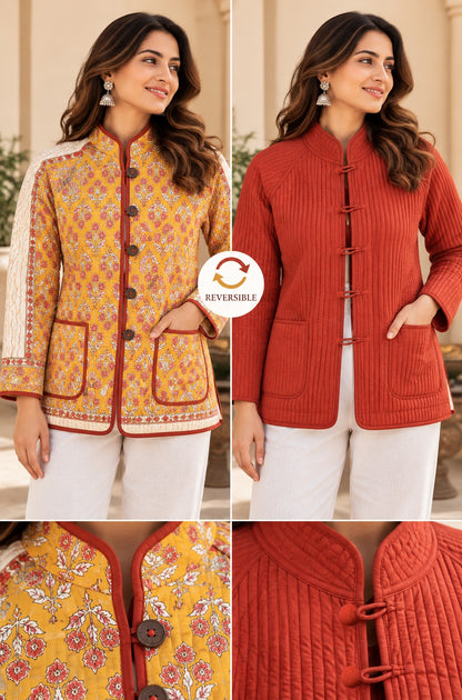 Gulnaar Reversible Quilted Jacket