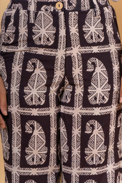 PAISLEY BLOCK PRINTED PALAZZO PANT-NFB15