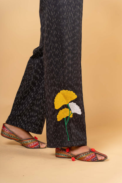 IKAT EMBROIDERED HIGH WAIST PANT-NFB21