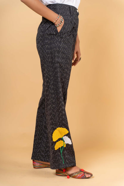 IKAT EMBROIDERED HIGH WAIST PANT-NFB21