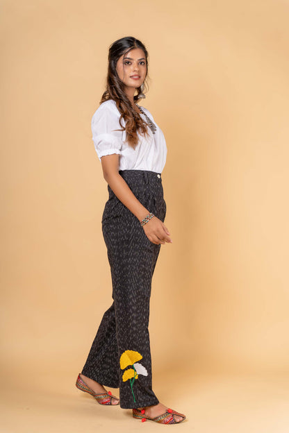 IKAT EMBROIDERED HIGH WAIST PANT-NFB21