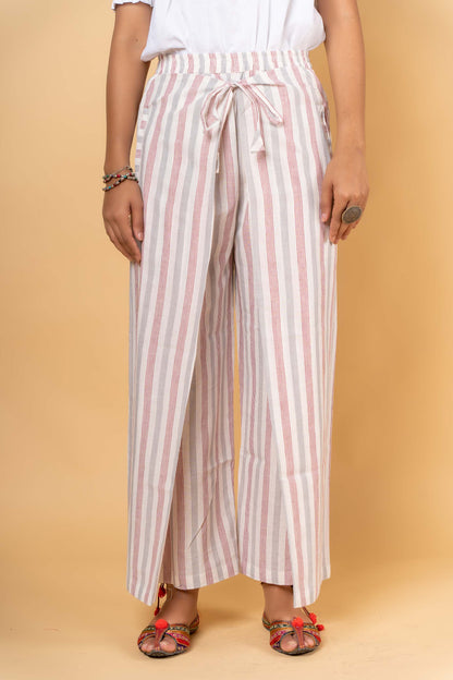 STRIPED HANDLOOM KHARI COTTON FLAP PANT-NFB17