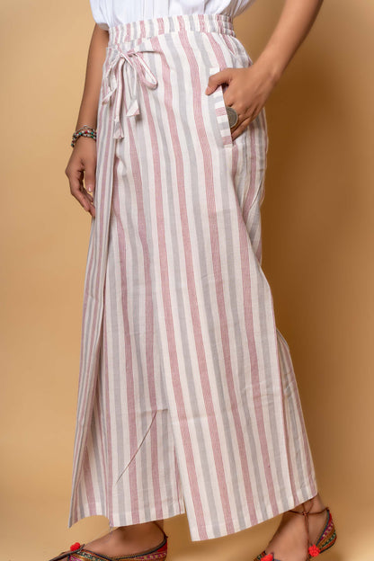 STRIPED HANDLOOM KHARI COTTON FLAP PANT-NFB17