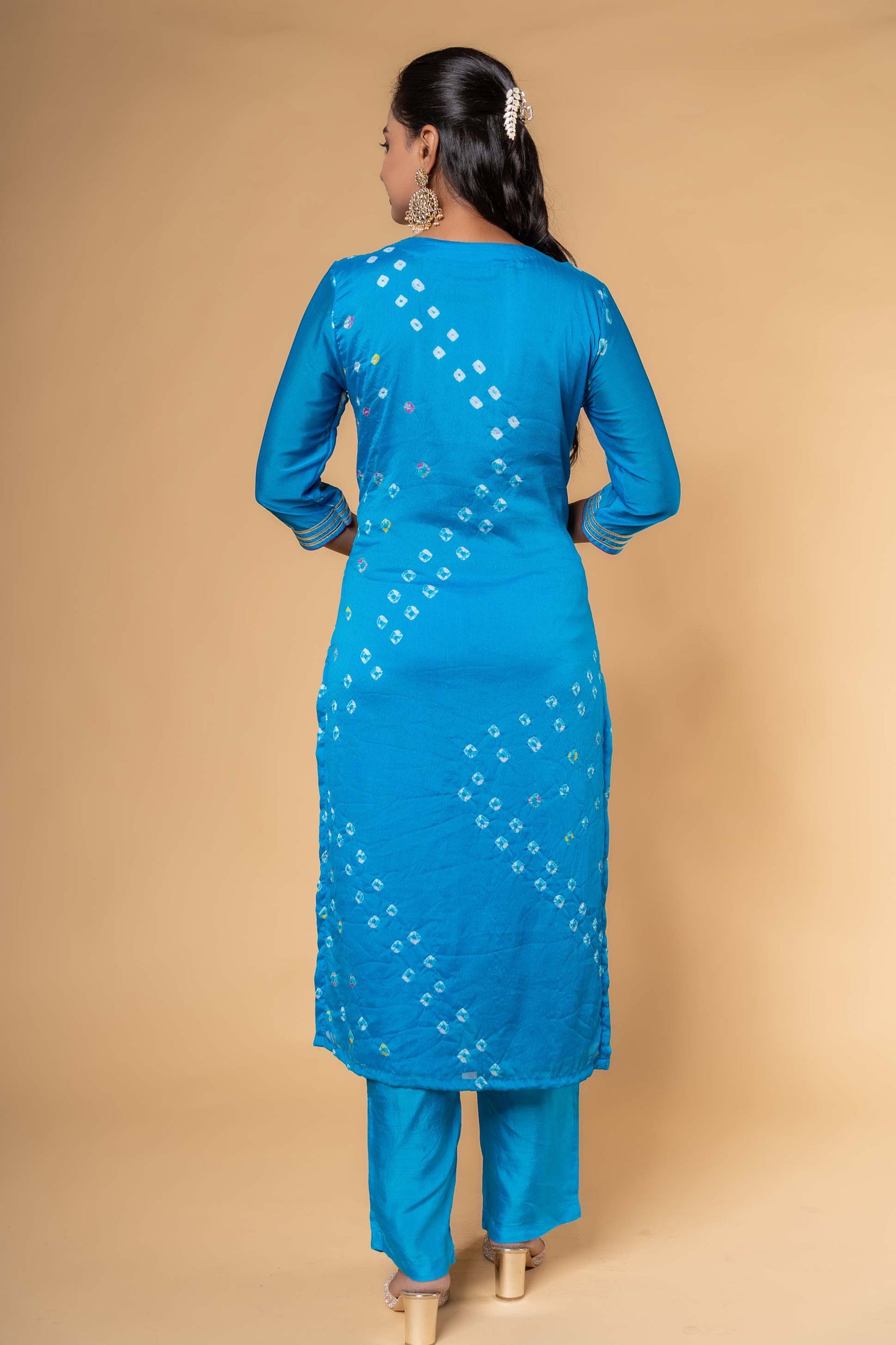 Blue Hand Embroidery Kurta -KS501