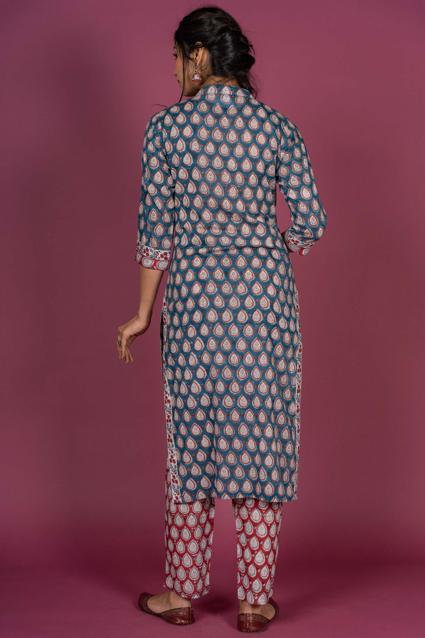 Blue Moon Block Printed Kurta-KS332