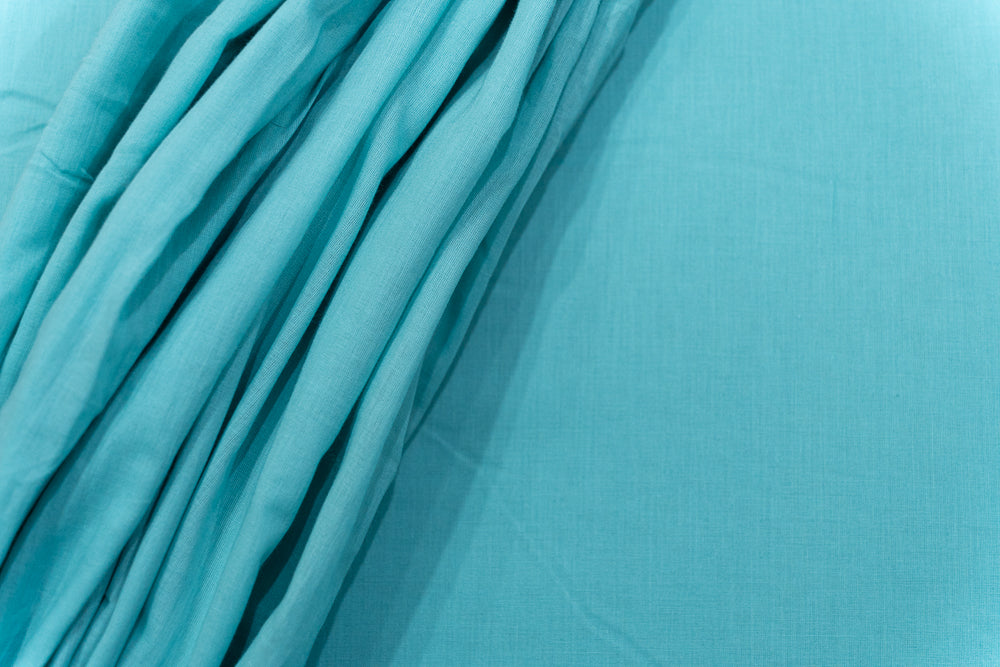 MARINE BLUE COTTON MULMUL/VOILE FABRIC-HF5083