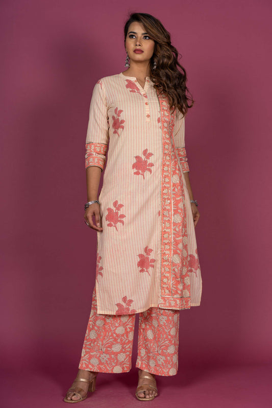 Butter Scotch Pink Kurta Set-KS341