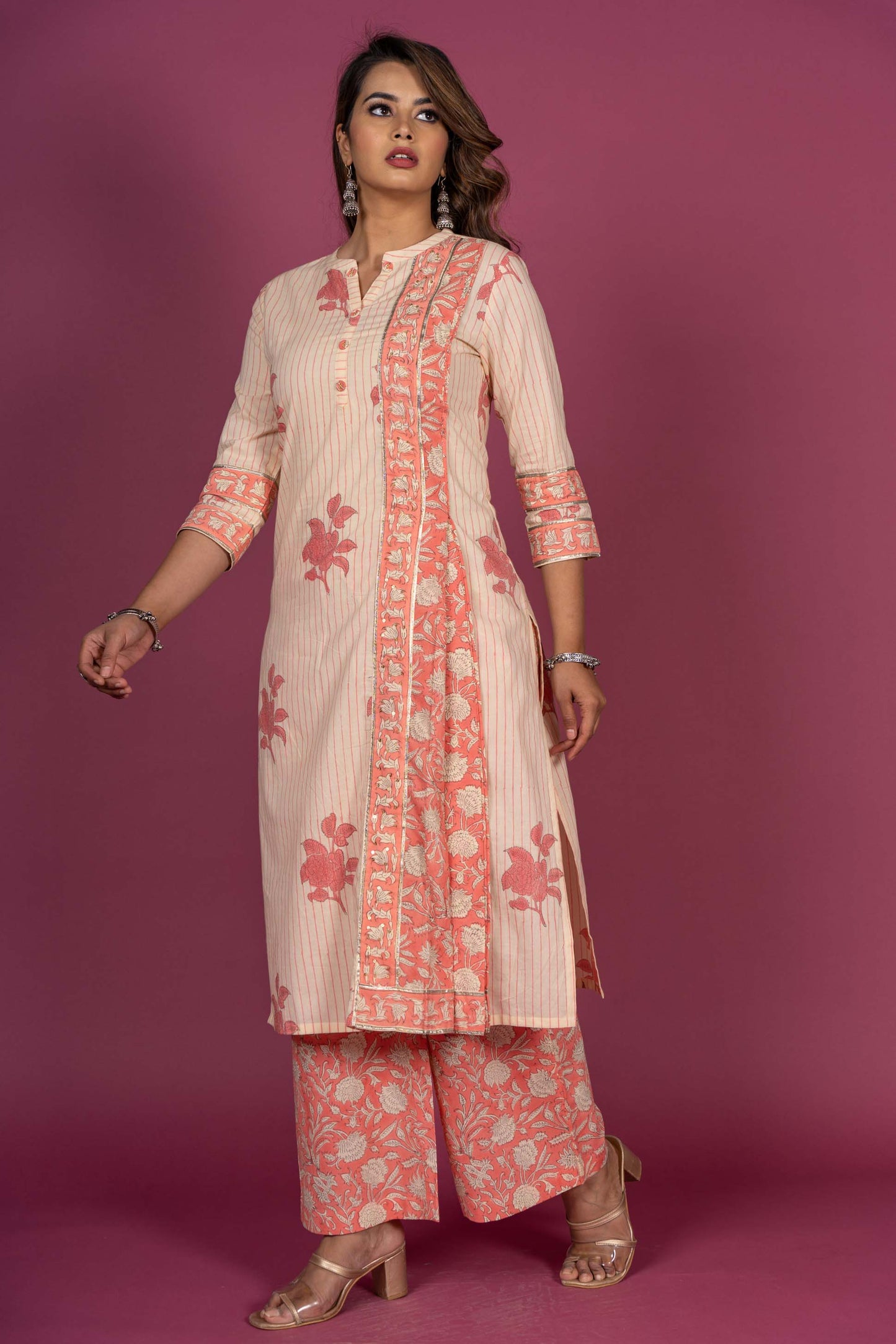 Butter Scotch Pink Kurta Set-KS341