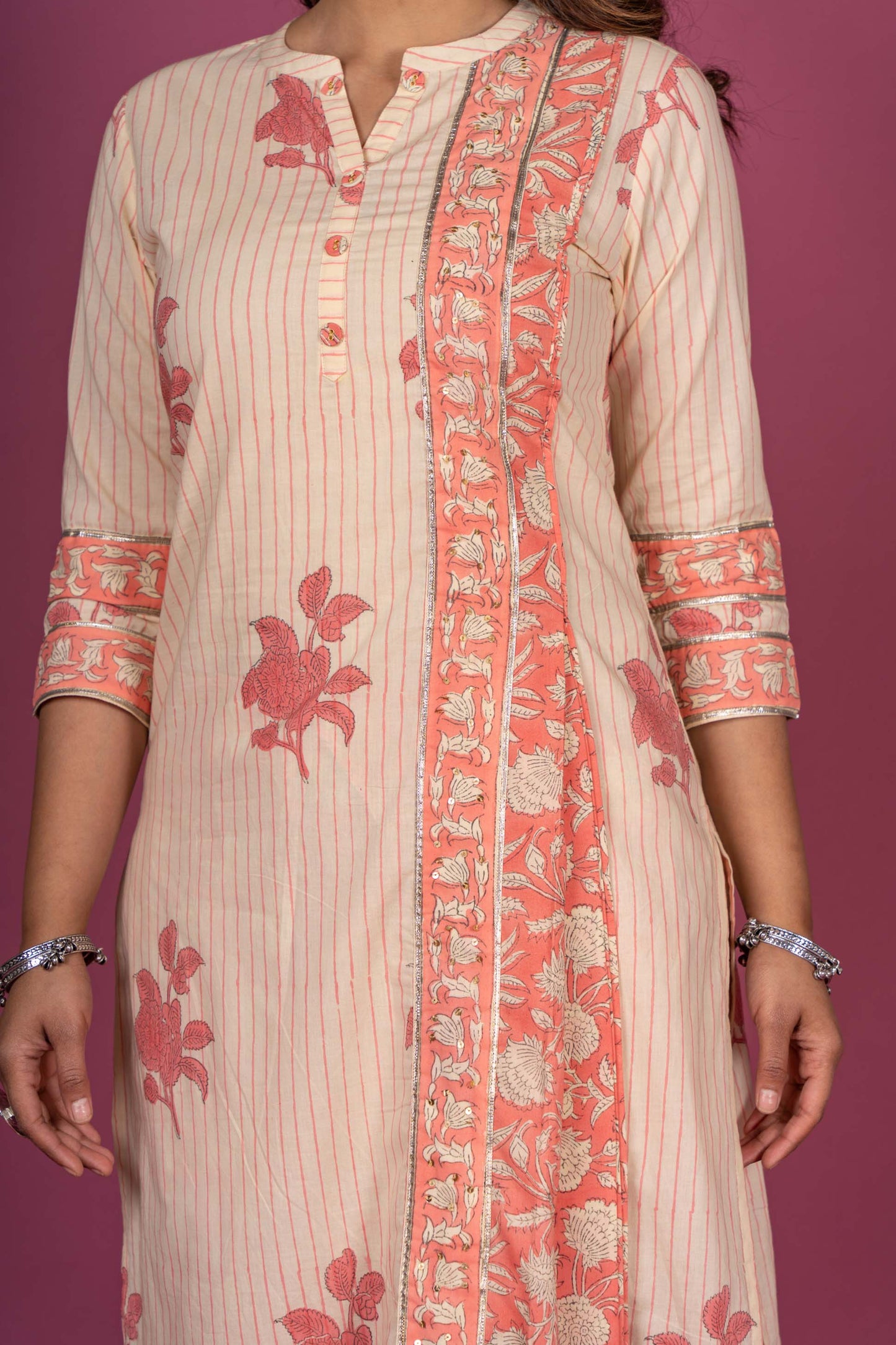 Butter Scotch Pink Kurta Set-KS341